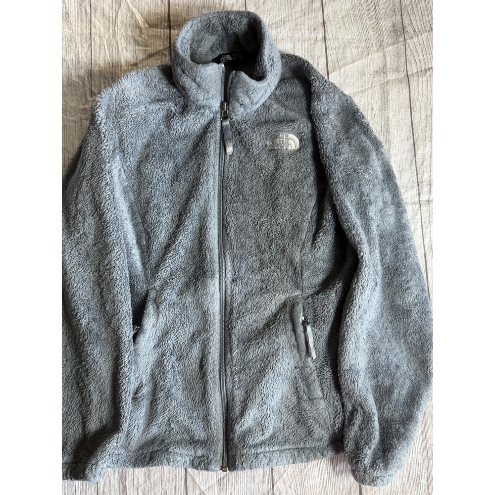 The North Face Kids Osito Full Zip Fleece Jacket Gray Girls M
